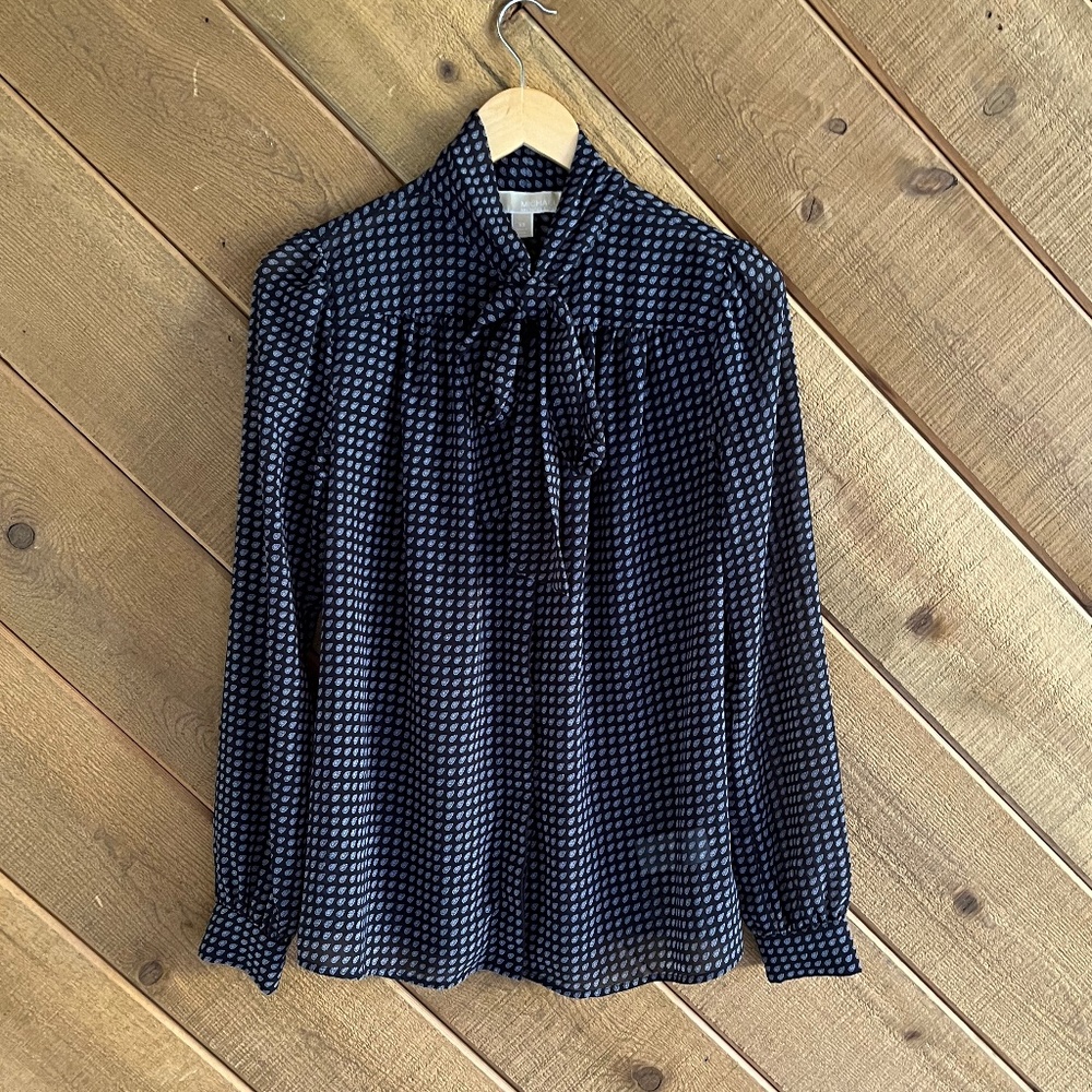 Michael Kors Tie Bow Blouse, XS
